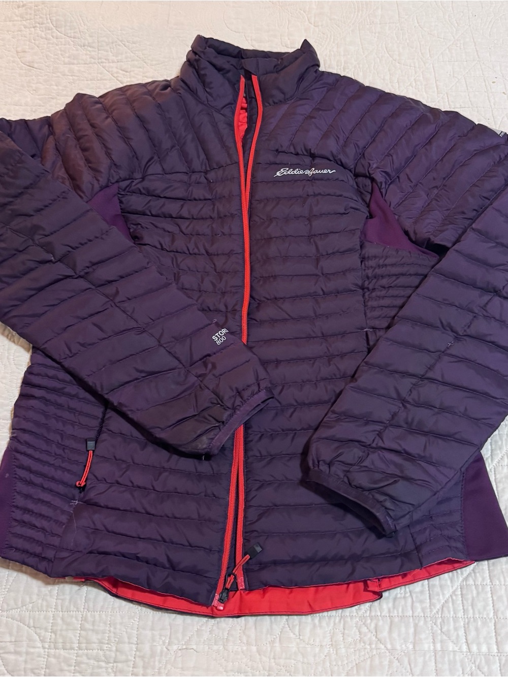 Eddie Bauer Ascent 850 Storm Down Women’s Quilted Packable Puffer Purple
